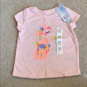 Cat & Jack girls lama shirt